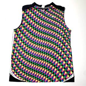 Kobe Bryant 2008 Nike Rainbow Blocks Fit Dry Pullover Sleeveless Tank Jersey L